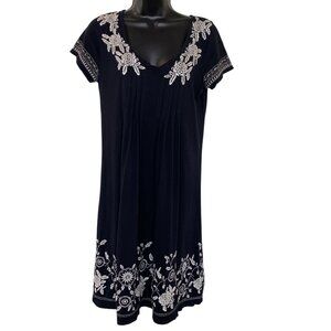 Johnny Was JW Los Angeles Embroidery Cotton Dress Size Small